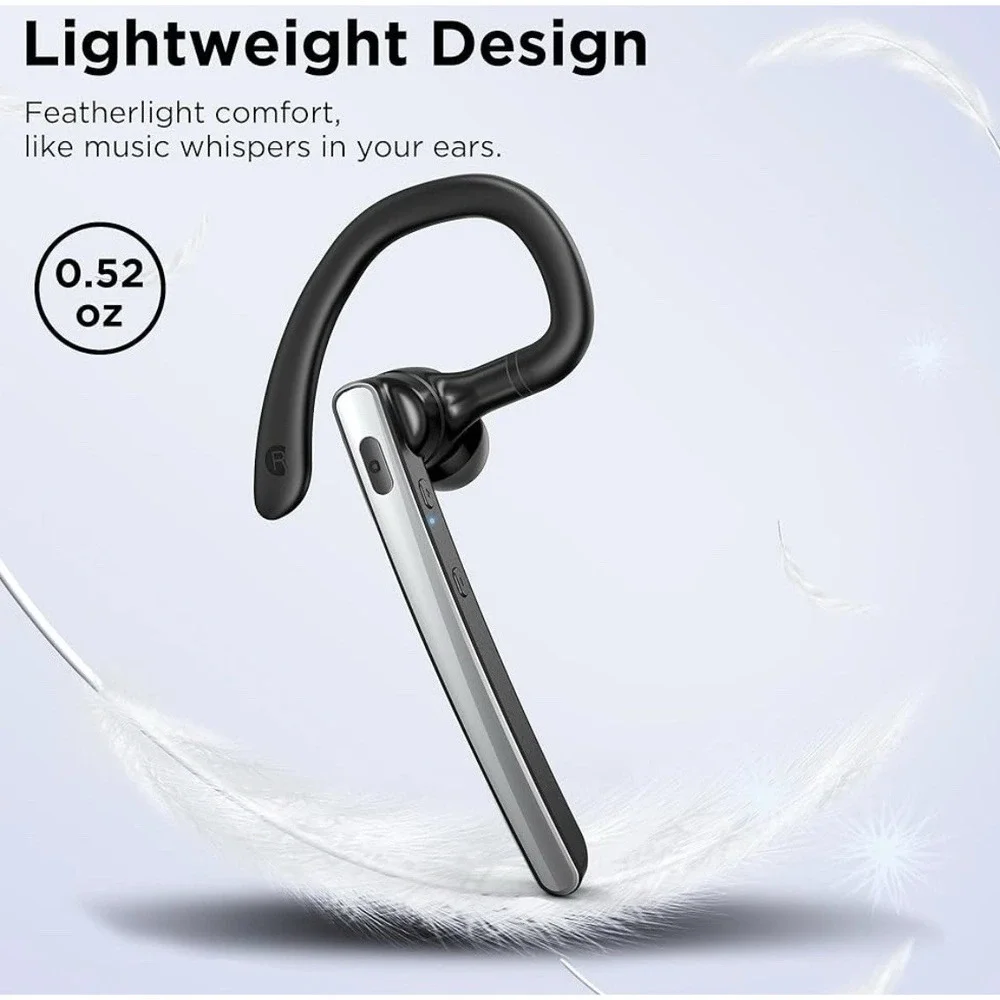 Bluetooth Headset V5.3, Wireless Bluetooth Earpiece